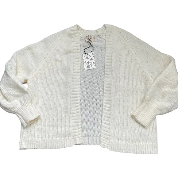 Hippie Rose Sweaters Nwt Hippie Rose Cream Short Knit Cardigan - Main Image